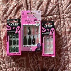 Kiss Press-On Nails - Pink and Black Collection